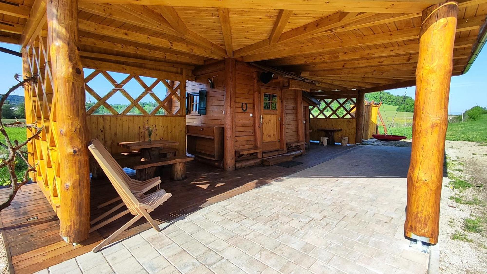 Unique Wooden Holiday House In Nature Lukovica pri Domzalah Exterior photo